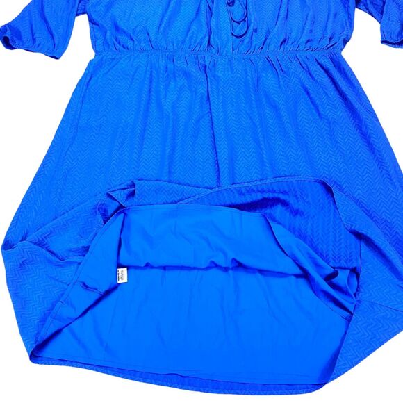 Skies Are Blue Dress Womens 3X Blue Lined Cinched Waist Round Neck Pullover - Picture 11 of 16
